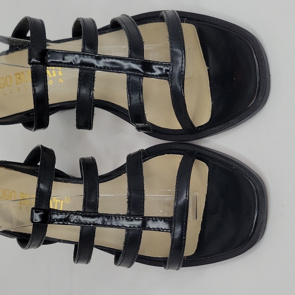 Black Leather High Heel Sandals Ankle Strap Made in Brazil 6 - Picture 6 of 16